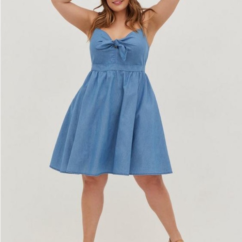 Torrid Light Blue Denim Mini Dress